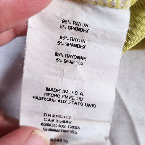 Y2K VTG bebe sleevless ruched draped green top size L baddie 2000s mcbling - Picture 9 of 9